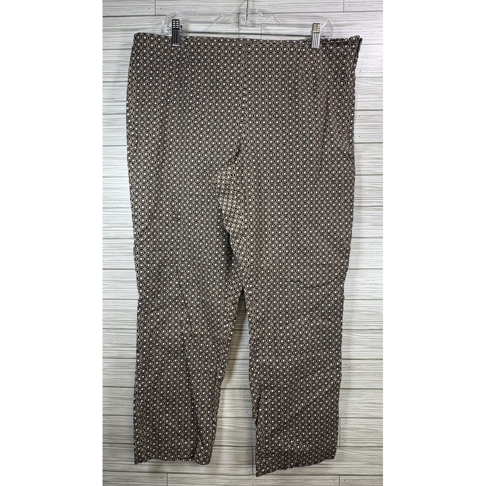J. Jill Pants Womens 16 Star Geometric Stretch Capri Side Zip Cotton Spandex